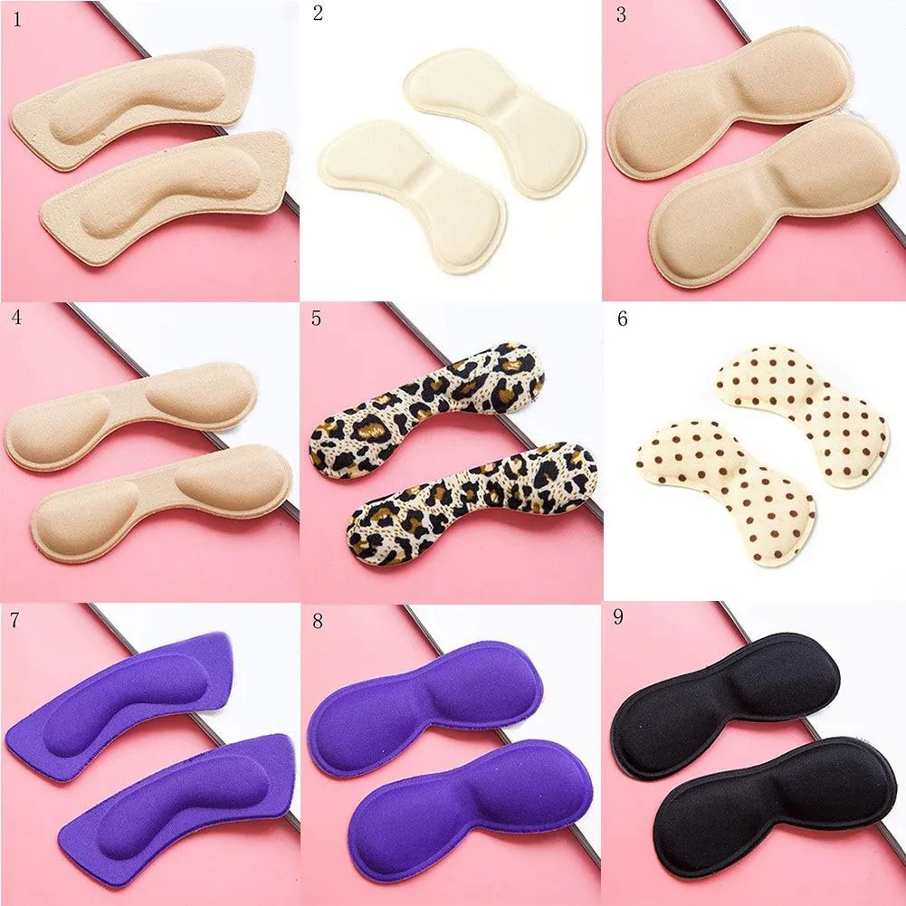 2pcs Practical Sticky Fabric Heel Inserts/ Insoles Pads Cushion