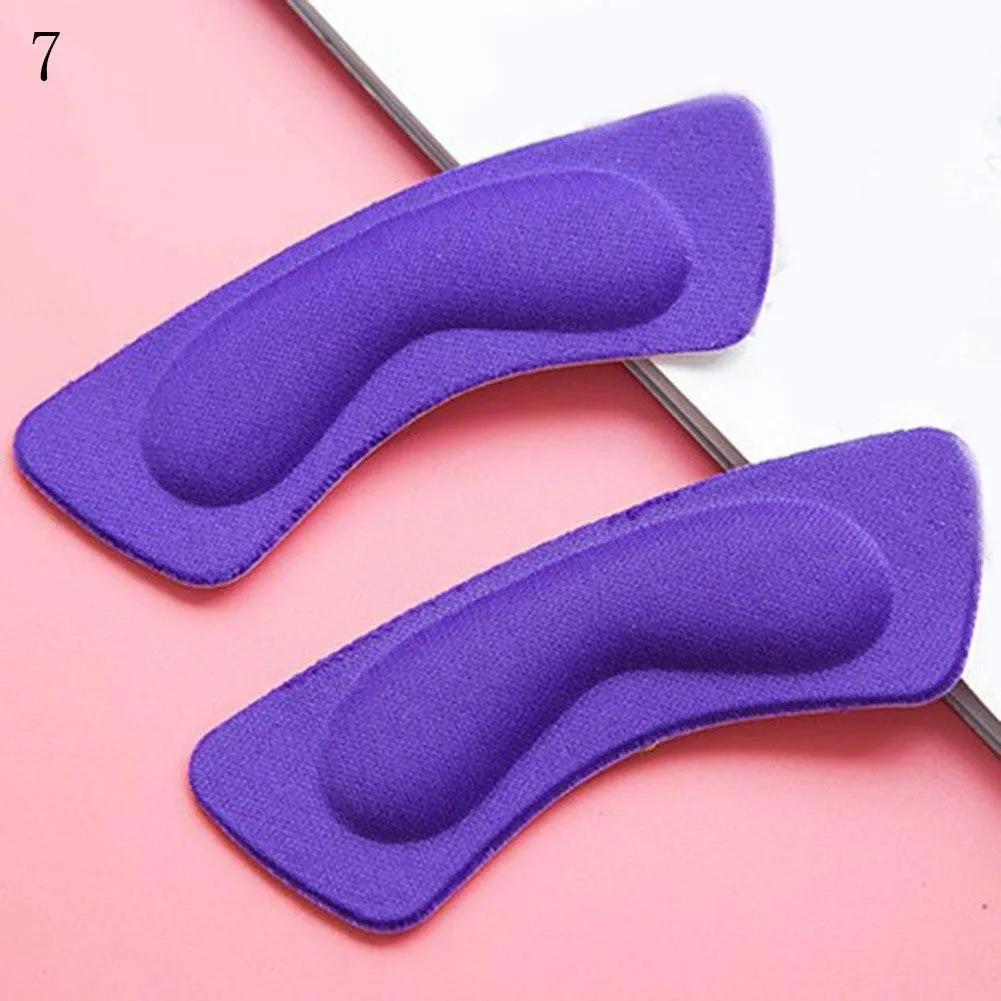 2pcs Practical Sticky Fabric Heel Inserts/ Insoles Pads Cushion