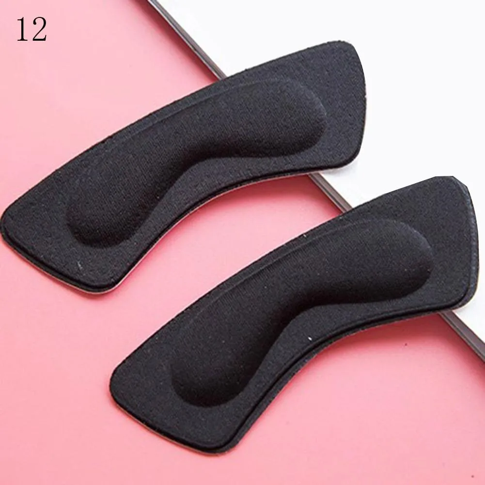 2pcs Practical Sticky Fabric Heel Inserts/ Insoles Pads Cushion