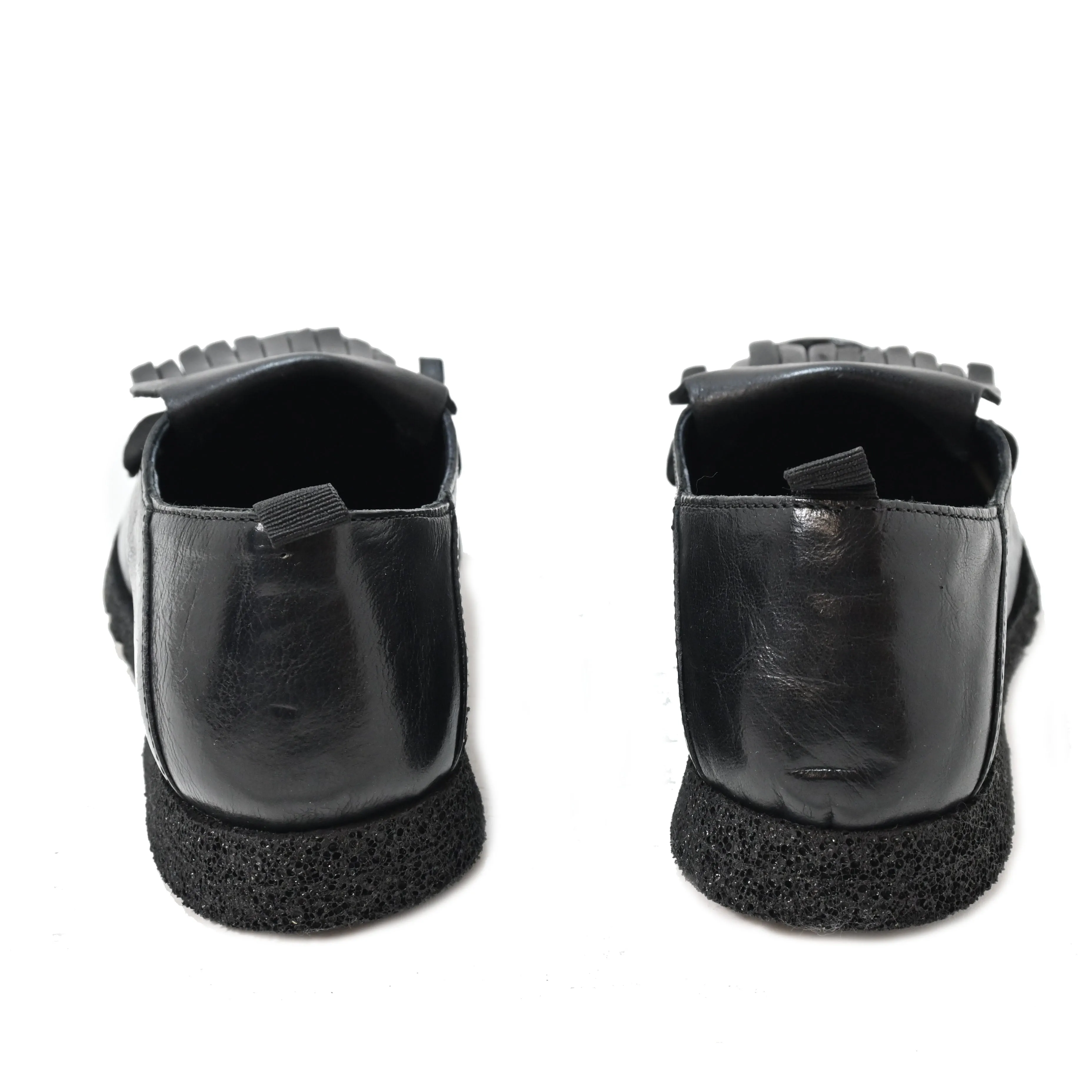 BELLE 02 - moccasin leather black