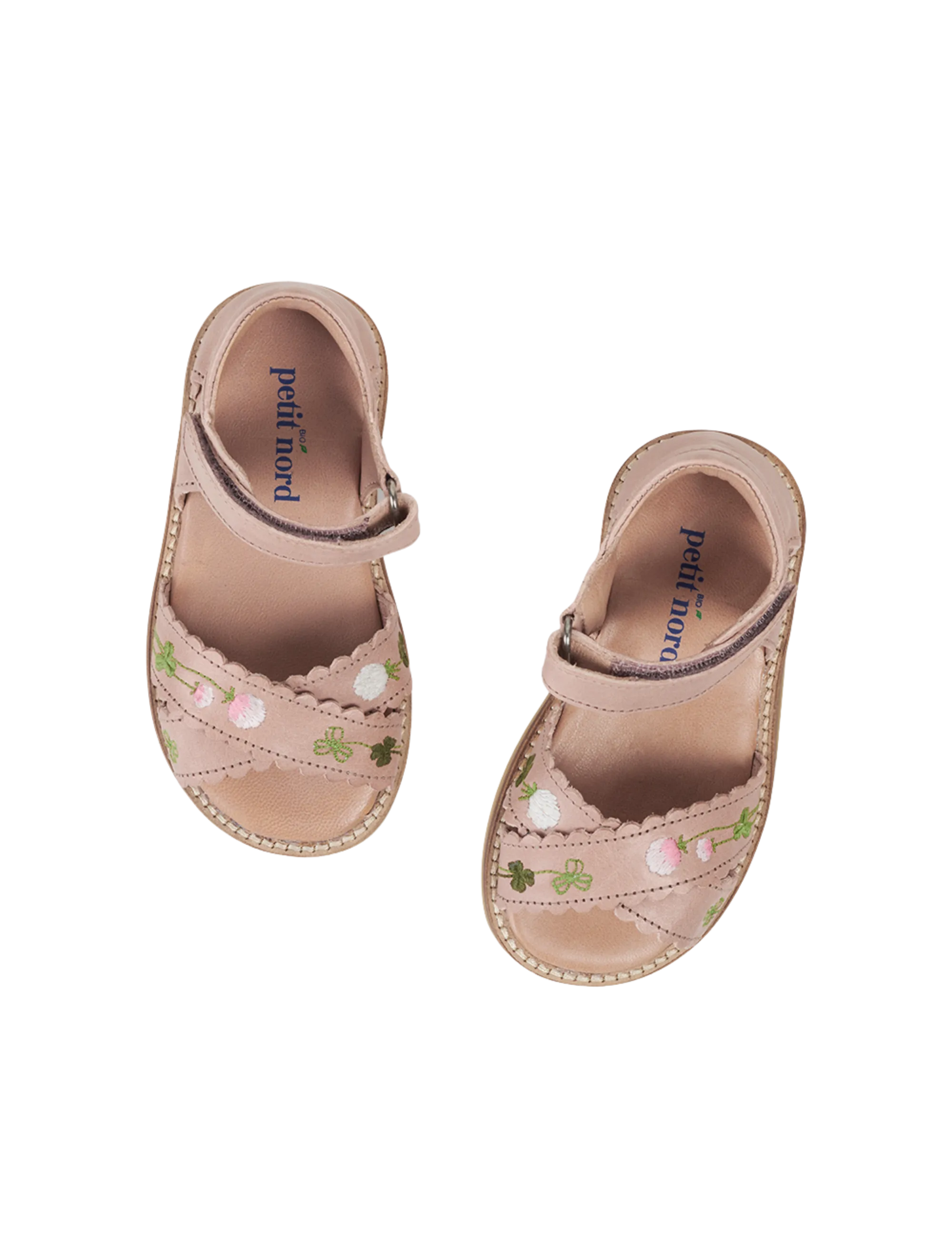 Blooming Clover Scallop Crossover Sandal - Soft pink