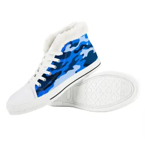 CAMOUFLAGE BLUE WINTER CANVAS SHOES