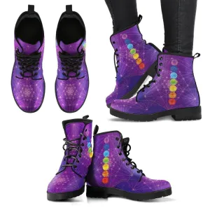 Chakra Mandala Leather Boots