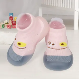 Cute Eye Anti-Skid Slip-On Rubber Sole Shoes - Pink