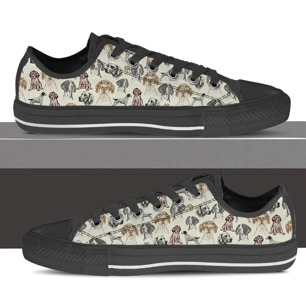 German Shorthaired Pointer Low Top Shoes - Low Top Sneaker, Dog Printed Shoes, Canvas Shoes For Men, Women