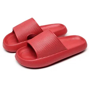 Heel Support Cushion Slides - Red