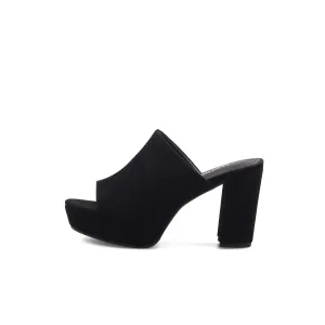 Open Toe Platform Mules