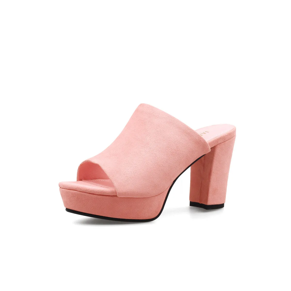 Open Toe Platform Mules