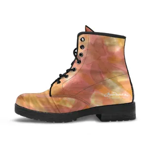 Watercolor Smudge Leather Boots (Vegan)