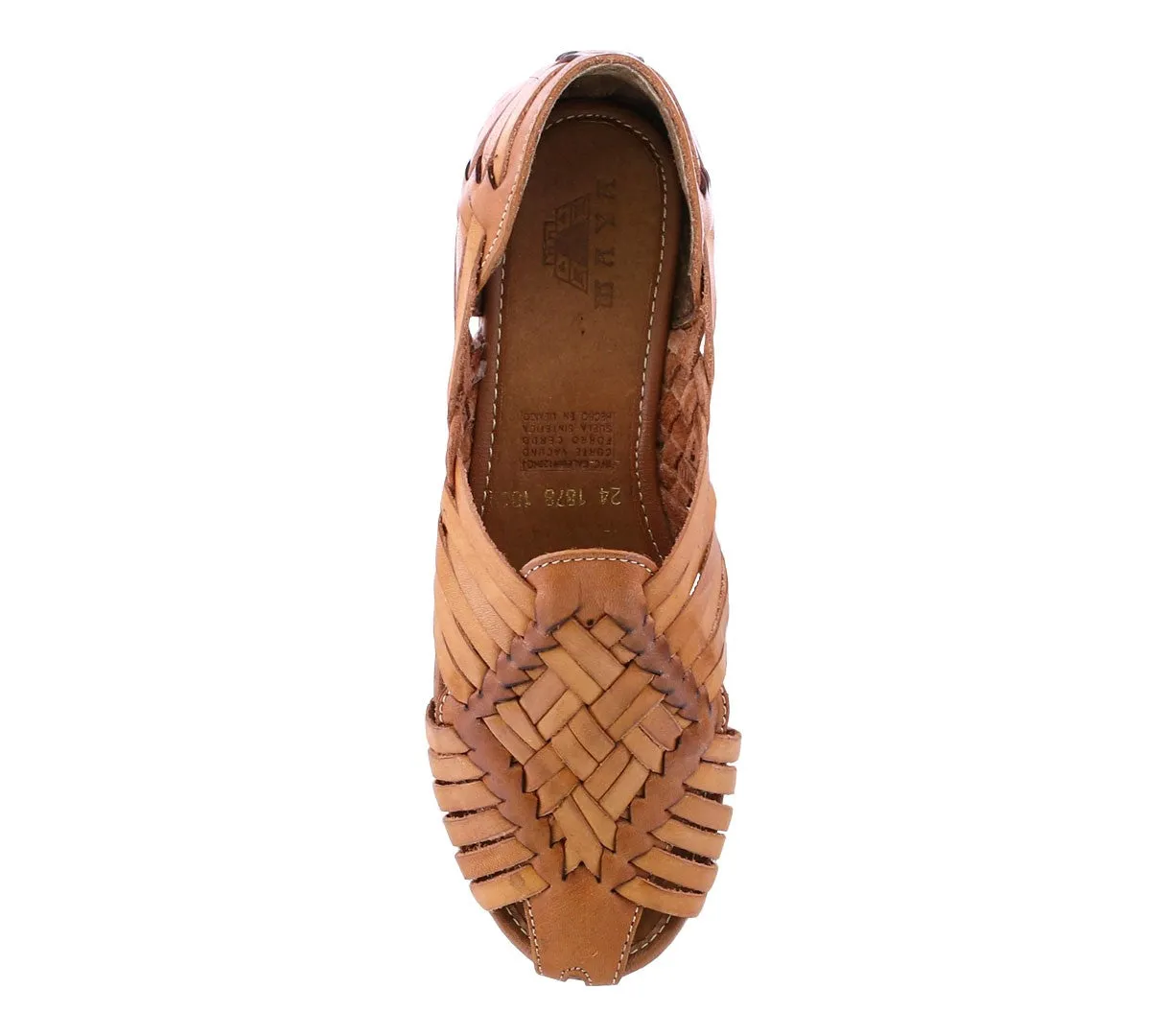 Womens 106F Light Brown Authentic Huaraches Real Leather Sandals