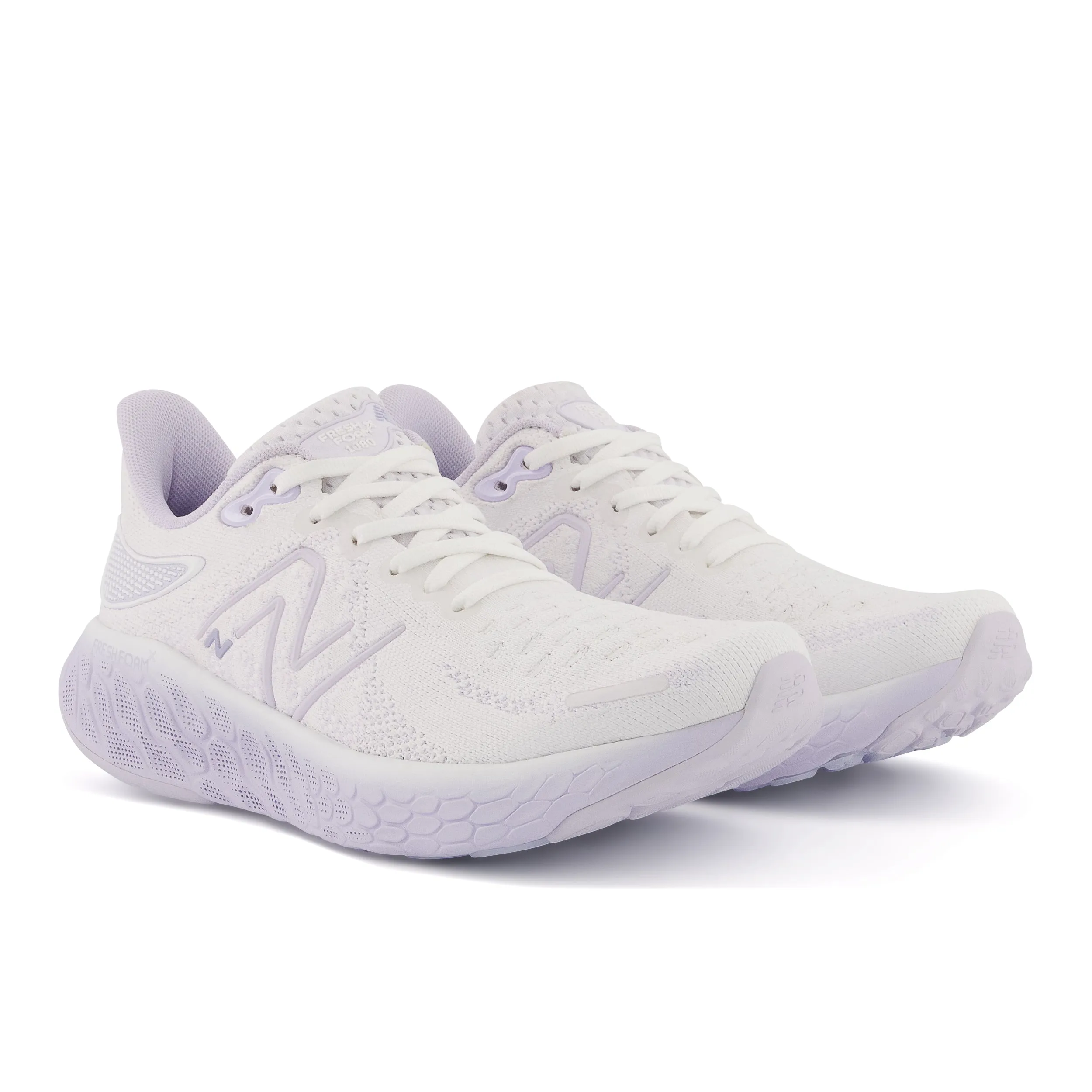 Women's New Balance Fresh Foam X 1080v12 Color: White with Libra and Violet Haze