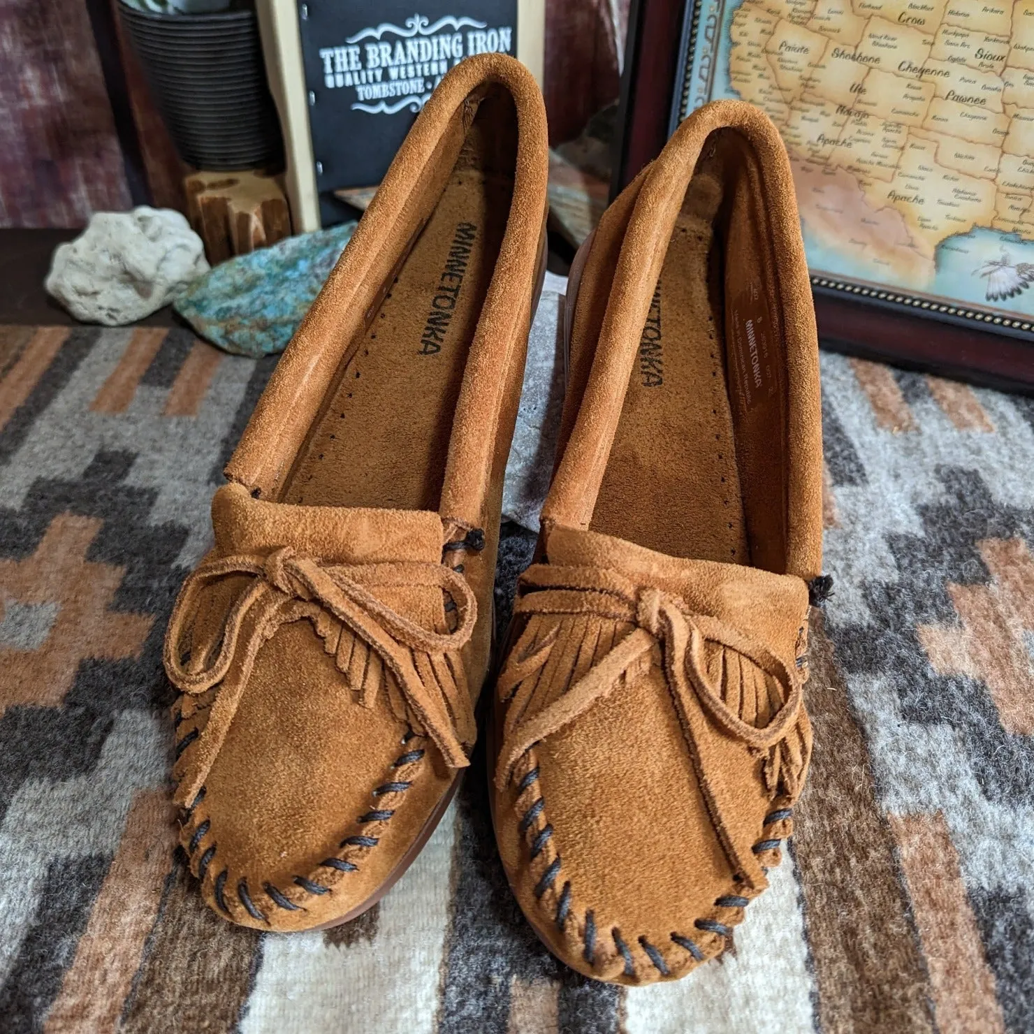 Women's "Kilty" Hardsole Moccasins by Minnetonka