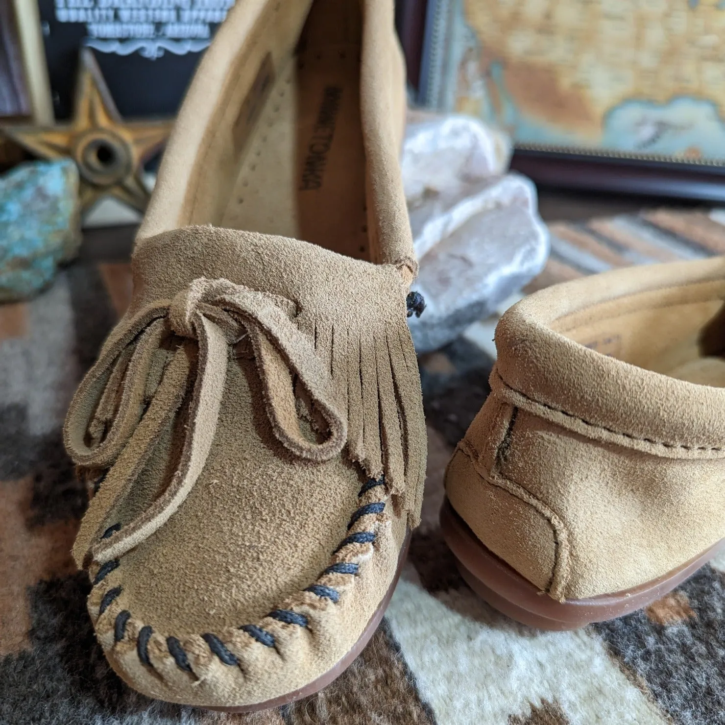 Women's "Kilty" Hardsole Moccasins by Minnetonka