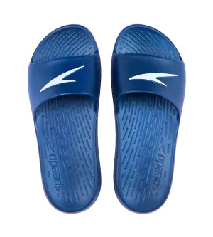 Women's Single Colour Slides - Navy & White