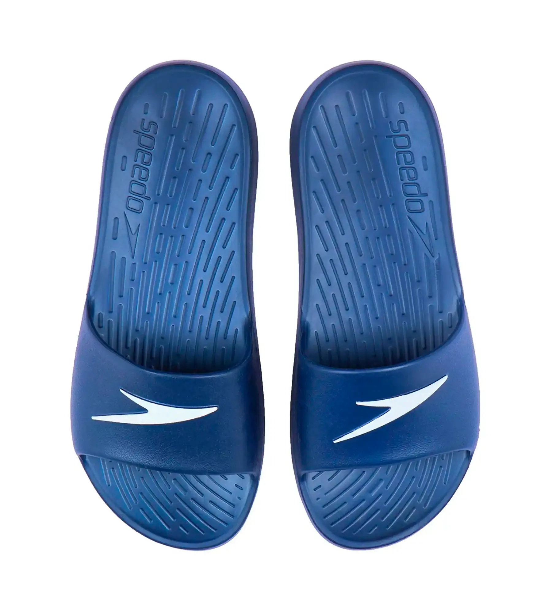 Women's Single Colour Slides - Navy & White